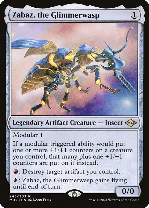 Zabaz, the Glimmerwasp - MH2 - Near Mint MTG