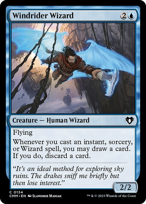 Windrider Wizard - CMM - Near Mint MTG