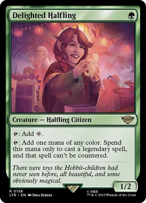 Delighted Halfling - LTR - Near Mint MTG