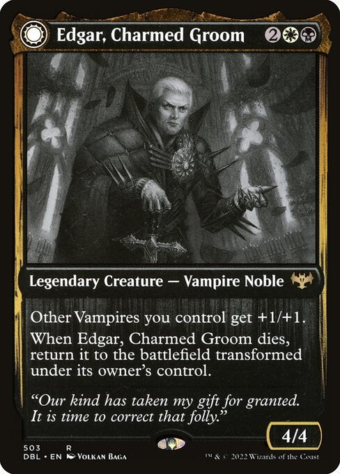 FOIL - Edgar, Charmed Groom // Edgar Markov's Coffin - DBL - Near Mint MTG