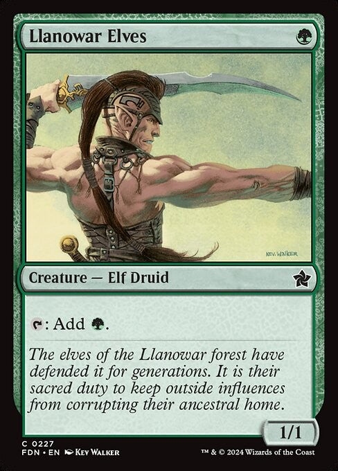 Llanowar Elves - FDN - Near Mint MTG