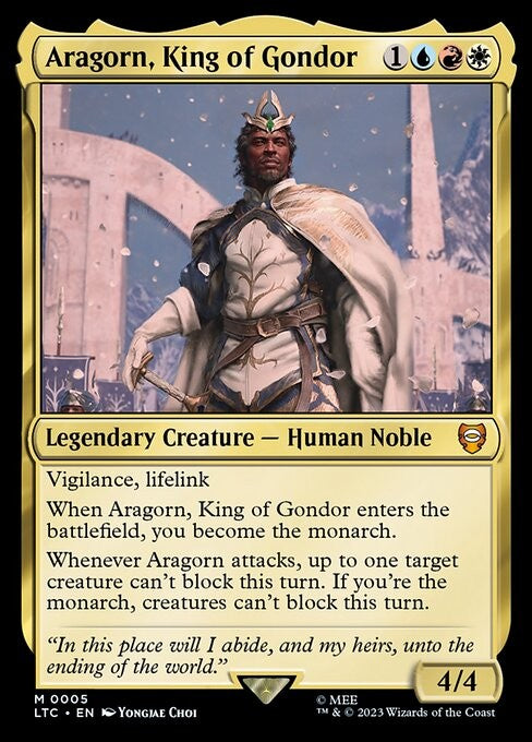 Aragorn, King of Gondor - LTC - Near Mint MTG