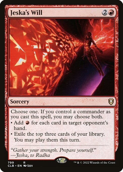 Jeska's Will - CLB - Near Mint MTG