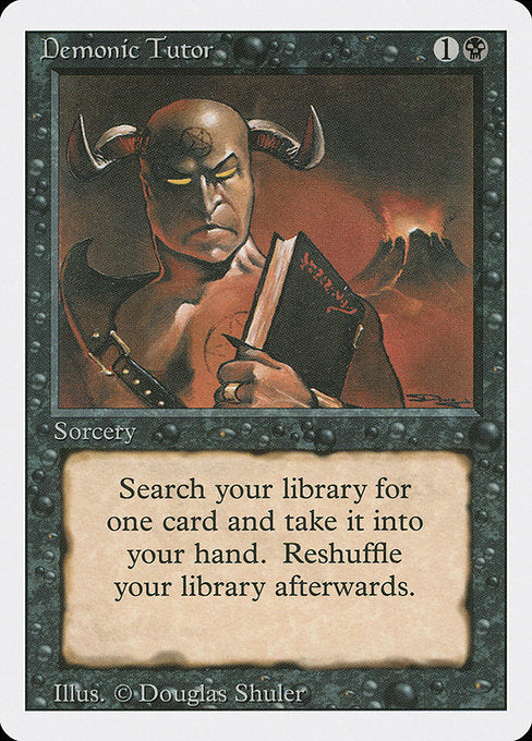 Demonic Tutor - 3ED - Lightly Played MTG