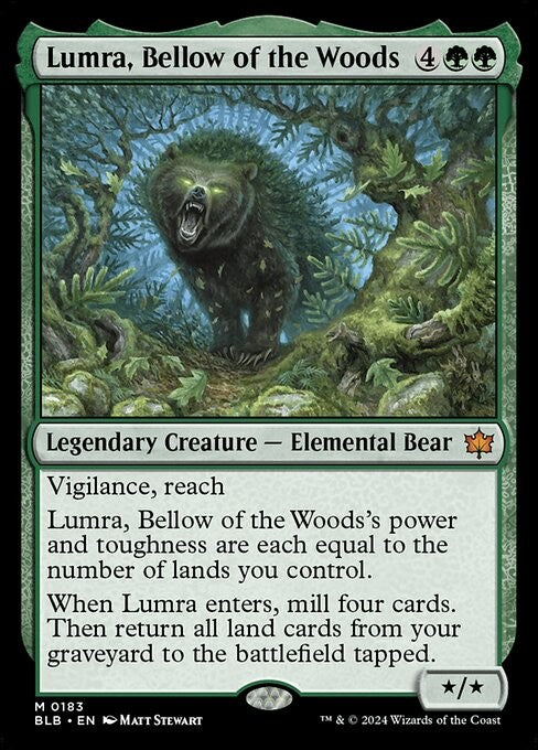 FOIL - Lumra, Bellow of the Woods - BLB - Near Mint MTG