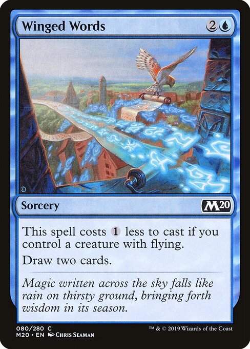 Winged Words - M20 - Near Mint MTG