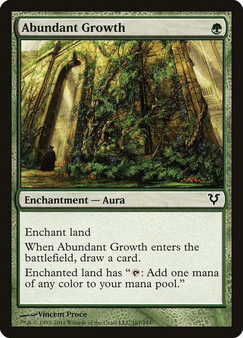Abundant Growth - AVR - Near Mint MTG