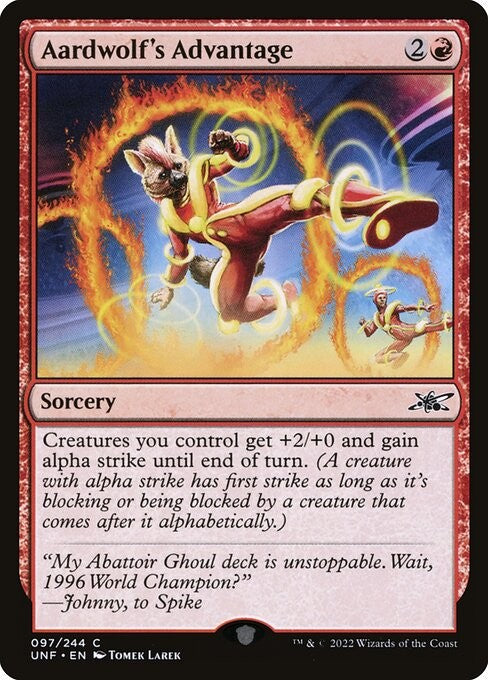 Aardwolf's Advantage - UNF - Near Mint MTG