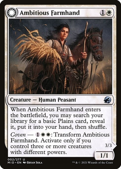 Ambitious Farmhand // Seasoned Cathar - MID - Near Mint MTG