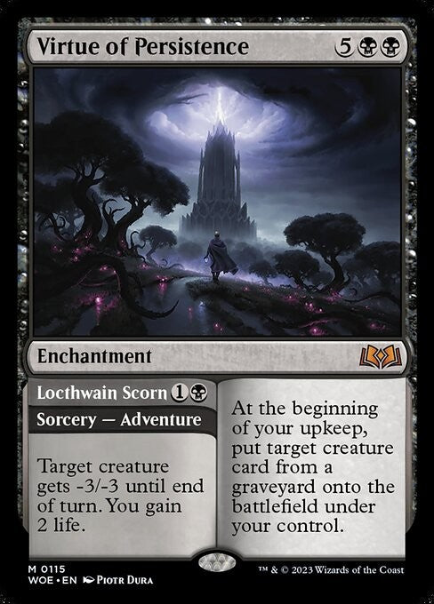 Virtue of Persistence // Locthwain Scorn - WOE - Near Mint MTG