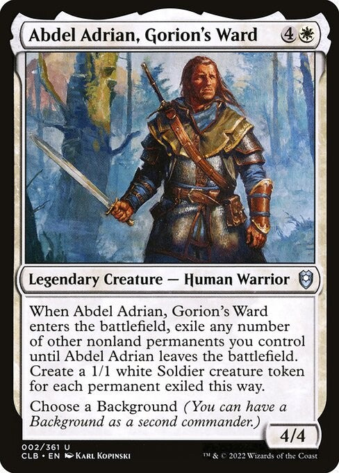 Abdel Adrian, Gorion's Ward - CLB - Near Mint MTG
