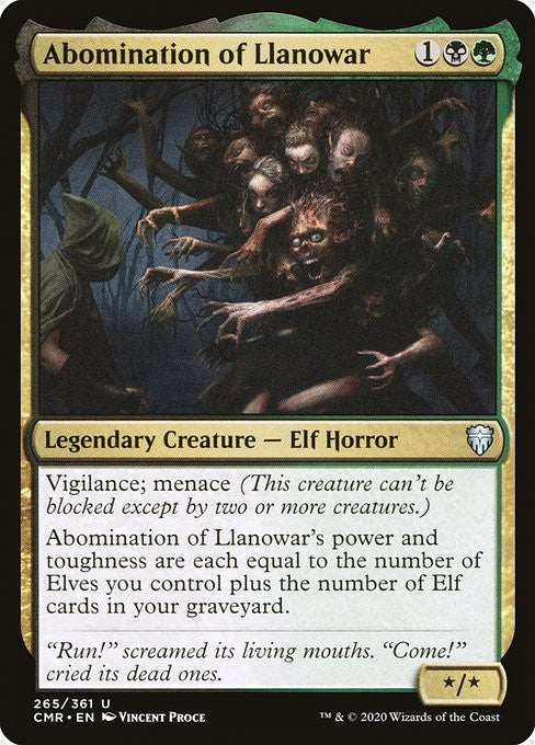Abomination of Llanowar - CMR - Near Mint MTG