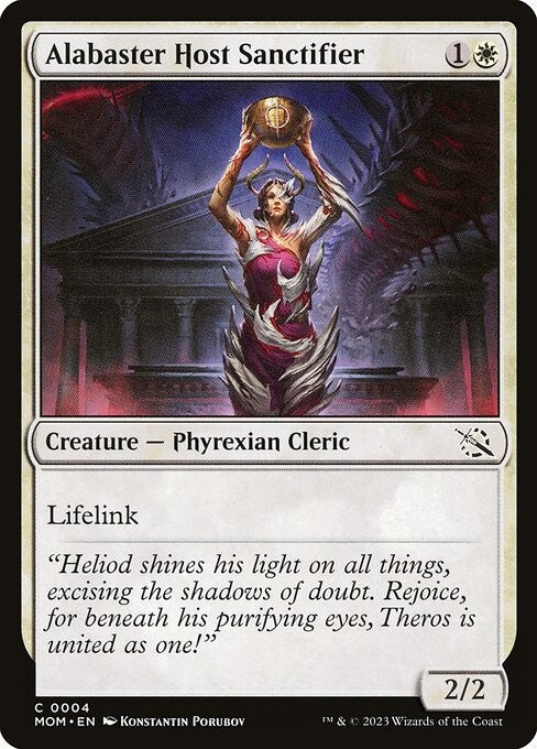 Alabaster Host Sanctifier - MOM - Near Mint MTG