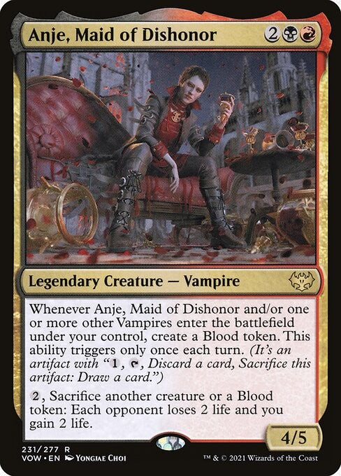Anje, Maid of Dishonor - VOW - Near Mint MTG