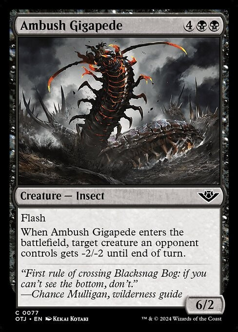 Ambush Gigapede - OTJ - Near Mint MTG