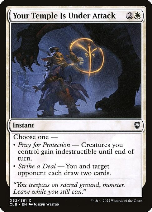 Your Temple Is Under Attack - CLB - Near Mint MTG