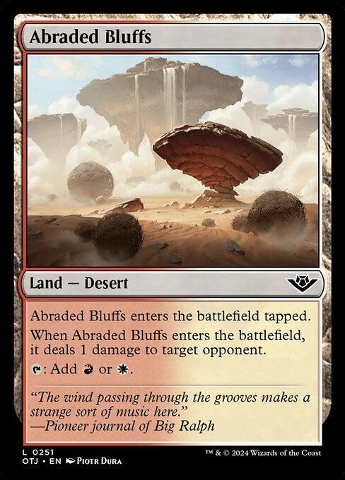 Abraded Bluffs - OTJ - Near Mint MTG