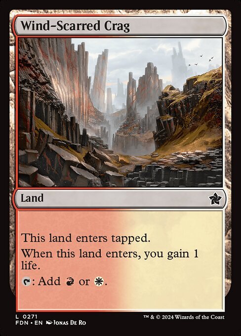 Wind-Scarred Crag - FDN - Near Mint MTG