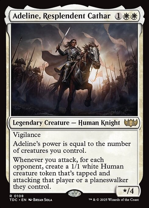 Adeline, Resplendent Cathar - TDC - Near Mint MTG